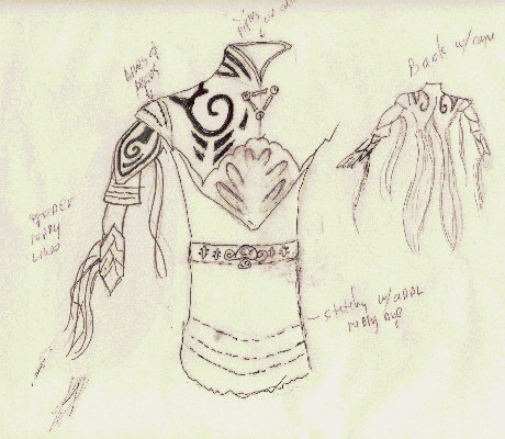 Sketch of Jen's Costume